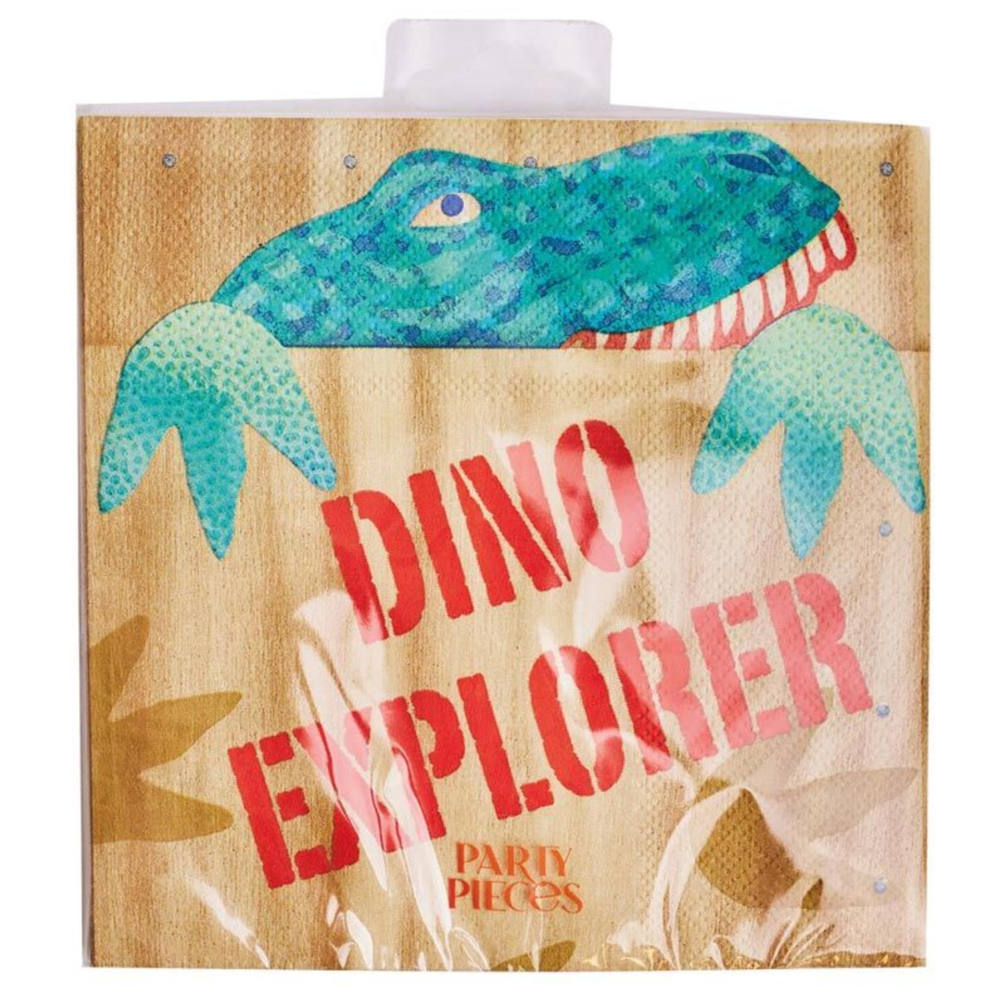 16PCS Dinosaur Explorer Paper Party Napkins - 33X33CM Colourful Party Decorations & Supplies for Kids' Birthday Parties