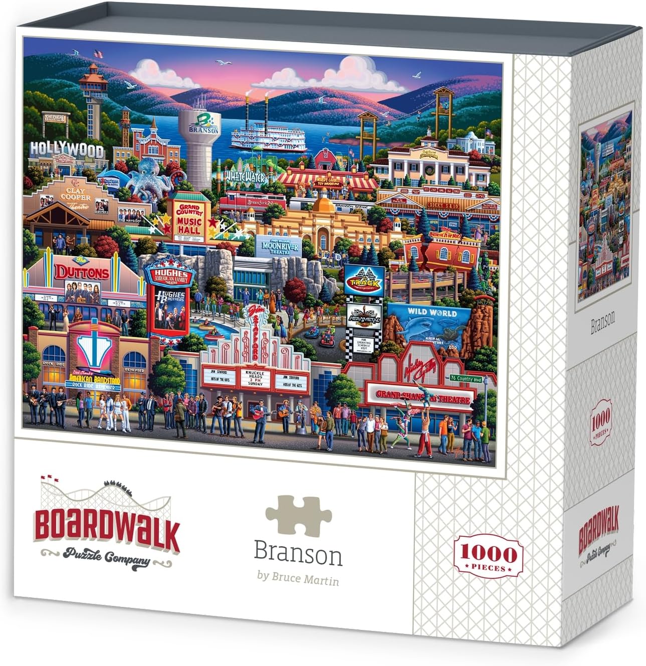 Boardwalk Puzzles Branson, 1000 Piece Jigsaw Puzzle for Adults, Made in USA