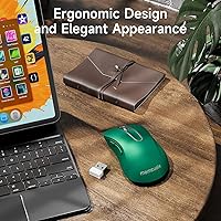 Vista 6 de memzuoix 2.4G Wireless Mouse, 1400 DPI Computer Mice USB Receiver, Portable Wireless USB Mouse Battery Powered Cordless Mice for Laptop, PC