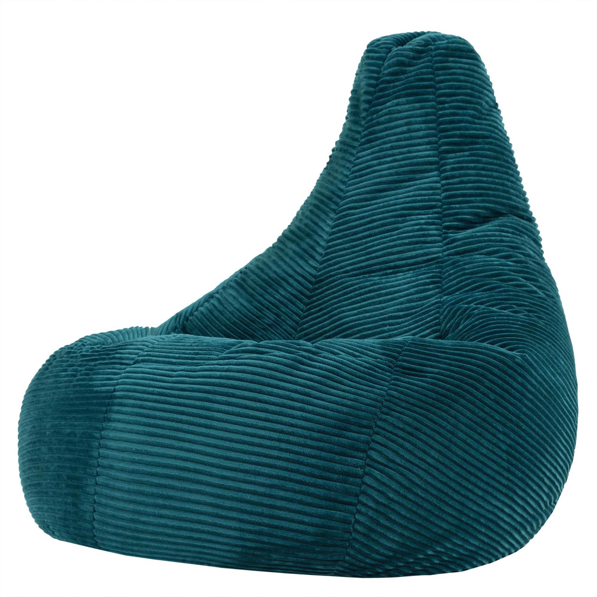 icon Dalton Large Cord Bean Bag Chair, Teal, XXL Adult Bean Bag with Filling Included, Comfy Chair, Living Room Furniture, Bedroom Furniture