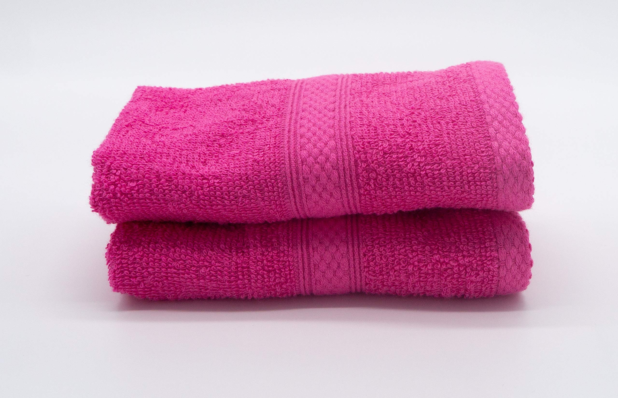 Lex's Linens Pack of 2 100% Combed Cotton Hot Pink Pack Facecloths, Pack of 2 Facecloth 30 x 30 cm - Image 4