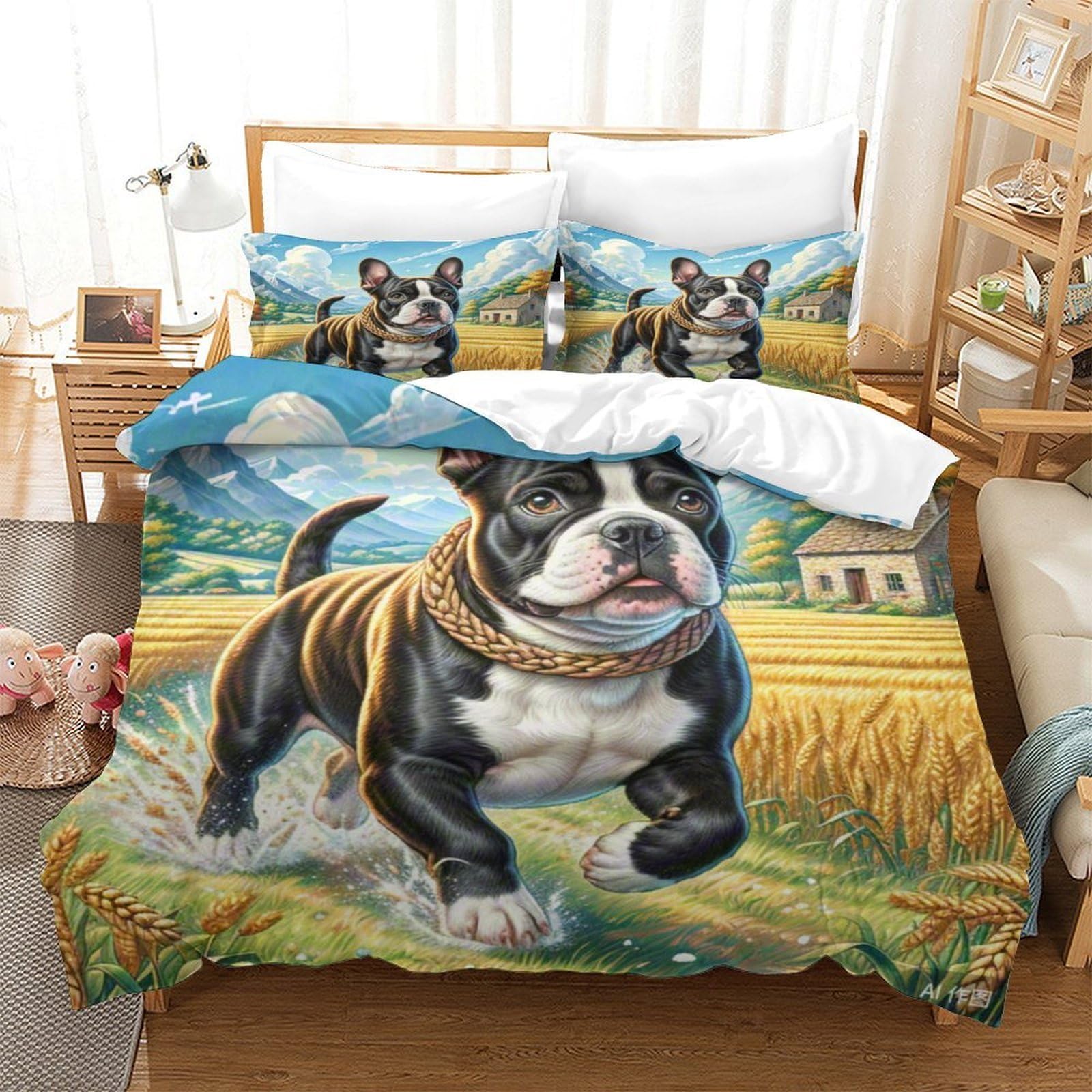 Housse de couette Chien 3D cadeau parfait lit enfant et adolescent