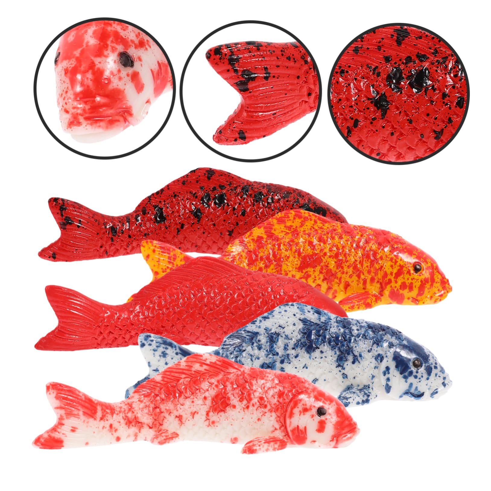 ifundom 5pezzi Pesci Galleggianti di Simulazione Statuette Decorative di Pesci Finti Piccole Decorazioni per Acquari Forniture per Acquari per Terrari e Paesaggi d Acqua