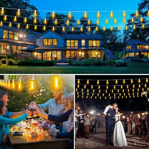 Miniatura 6 de AVANLO Tira de luces para exteriores de 120 pies para exteriores, luces LED ST38, impermeables, inastillables, aprobadas por UL, para interiores o
