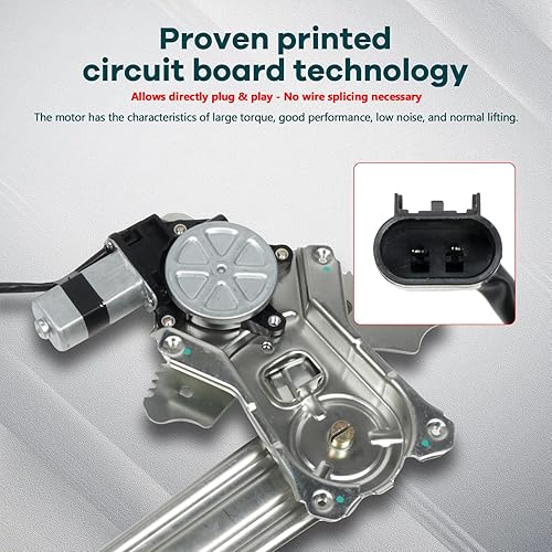 Miniatura 10 de Elevalunas eléctrico trasero izquierdo lado del conductor con motor para Dodge 2002-2008 para Dodge para Ram 1500 Truck Quad Cab 2003-2009 para