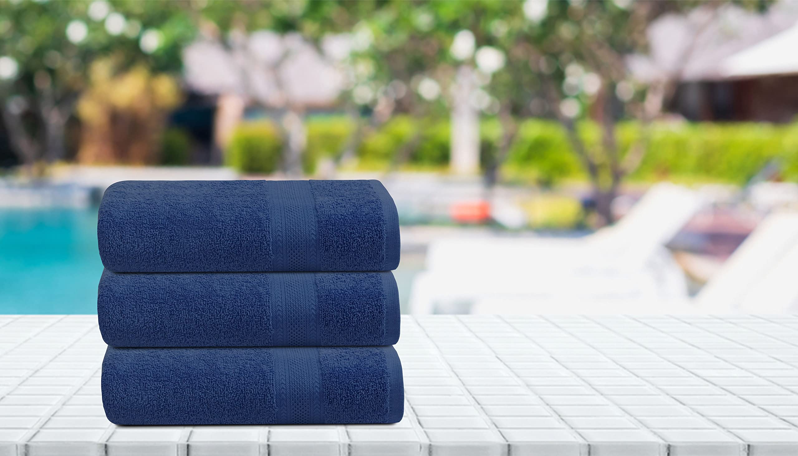 Medium Size Bath Towels Set of 6 – 100% Cotton Terry – 24" x 48" – Quick Dry, Soft & Highly Absorbent – Grey Towels for Bathroom, Gym, Spa, Pool & Daily Use