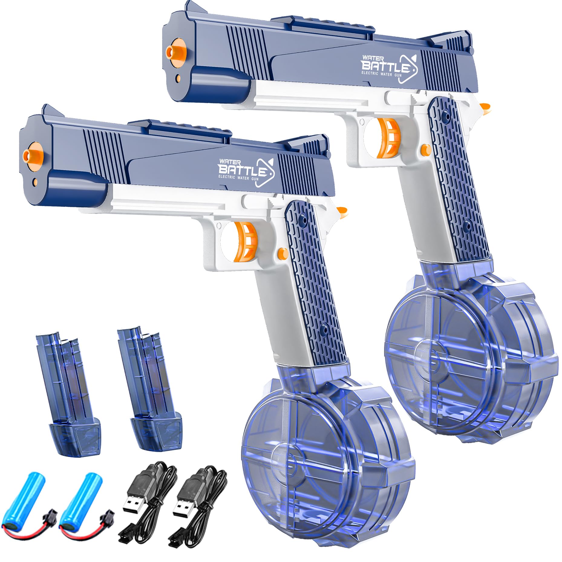 2 Pack Electric Water Gun, Automatic Water Gun for Adults, Large Capacity High Powered Squirt for Pool, Beach, Outdoor Activities