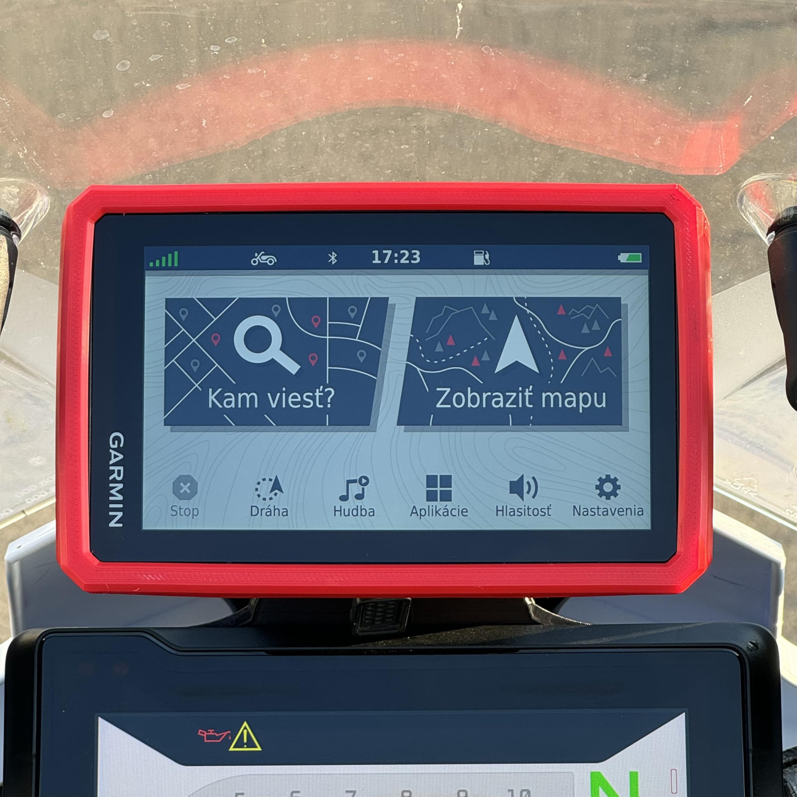 Coque de navigation pour moto Garmin Zumo XT robuste finition rouge mat - 8