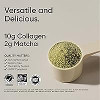 Vista 3 de Sports Research Péptidos de Colágeno Premium en Polvo y Té Verde Matcha Orgánico - Suplemento de Proteína en Polvo de Colágeno con Matcha Japonés