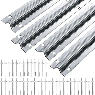 24 Ft V-Track Galvanized Inverted V Track for 1'' OD V-Groove Sliding Gate Rollers Driveway Gate with Hammer Drive in Anchors, Heavy Duty Sliding Driveway Gate Track