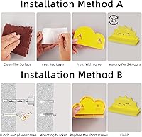 Vista 6 de Veluckin Estantes flotantes para habitación de niños, guardería, decoración de pared, estilo compacto para sala de estar, dormitorio, baño, paquete