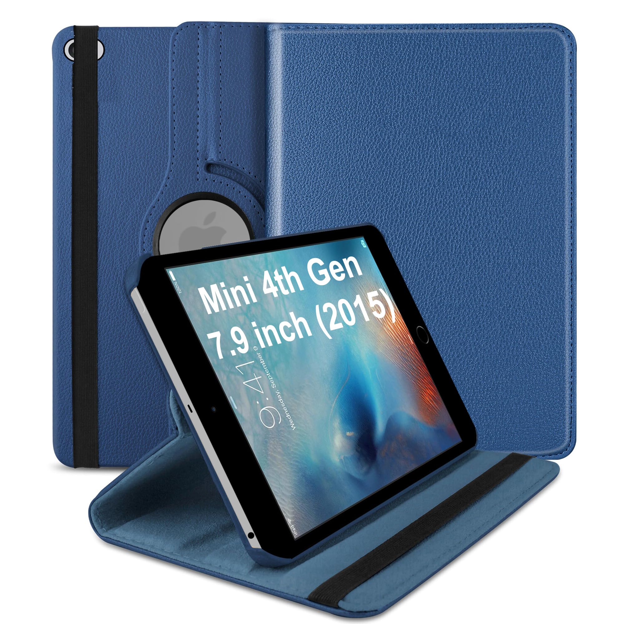 TGK Rotating Cover for iPad Mini 4th Generation Case 2015 7.9 inch A1538 A1550 Dark Blue (B01BJW0R78) Amazon Price History, Amazon Price Tracker