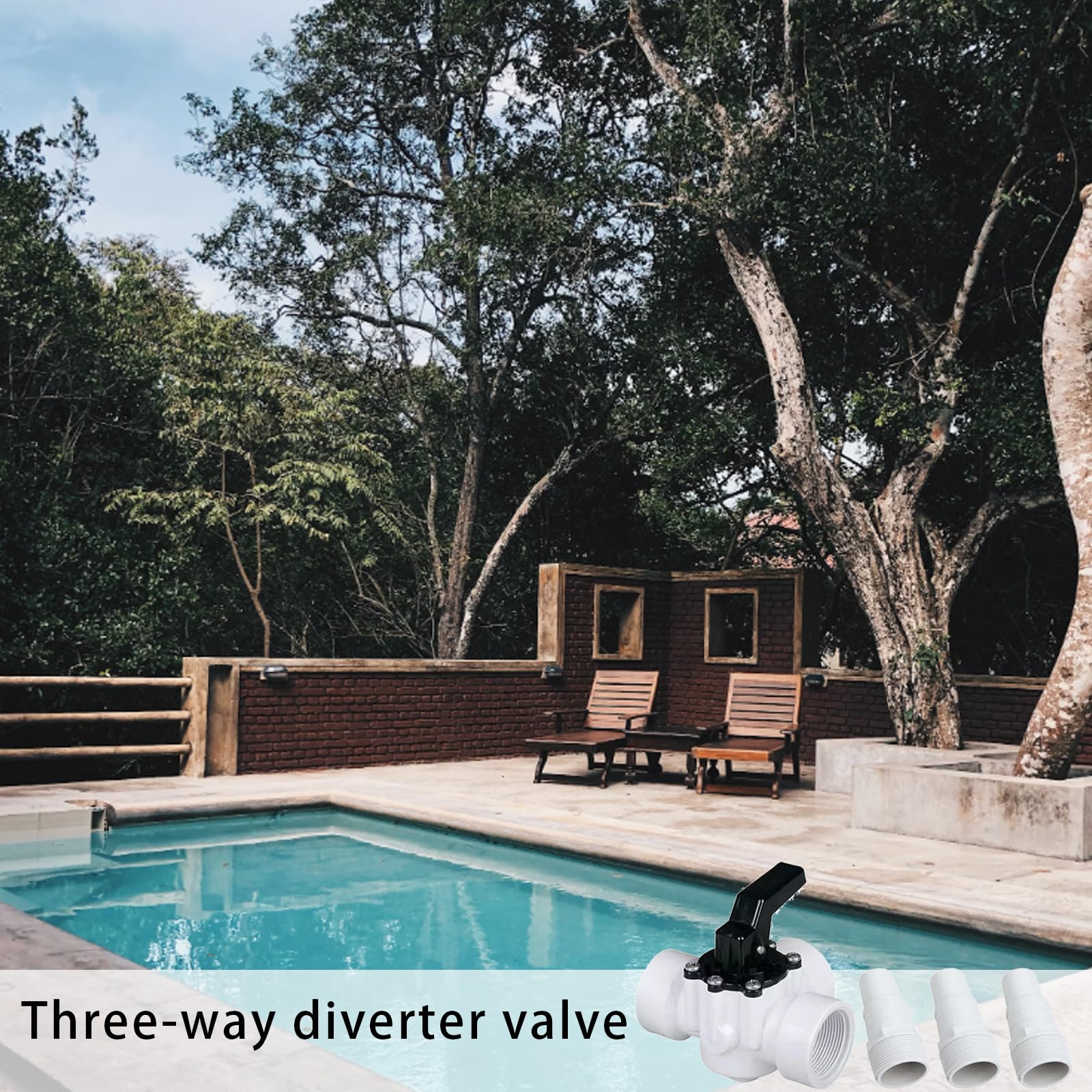 Valvole divisorie per Tubi per Piscina Adatto per Pompe | Raccordi per tubi multifunzionali del filtraggio della piscina, installazione semplice, collegamento del