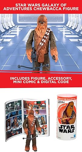 Miniatura 3 de STAR WARS Figura de Chewbacca y mini cómic de Galaxy of Adventures