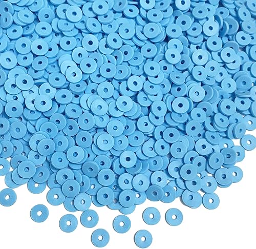 Vista 14 de 5000 cuentas de arcilla crema, arcilla polimérica Heishi, cuentas espaciadoras redondas planas para pulseras, aretes, collares, manualidades hechas