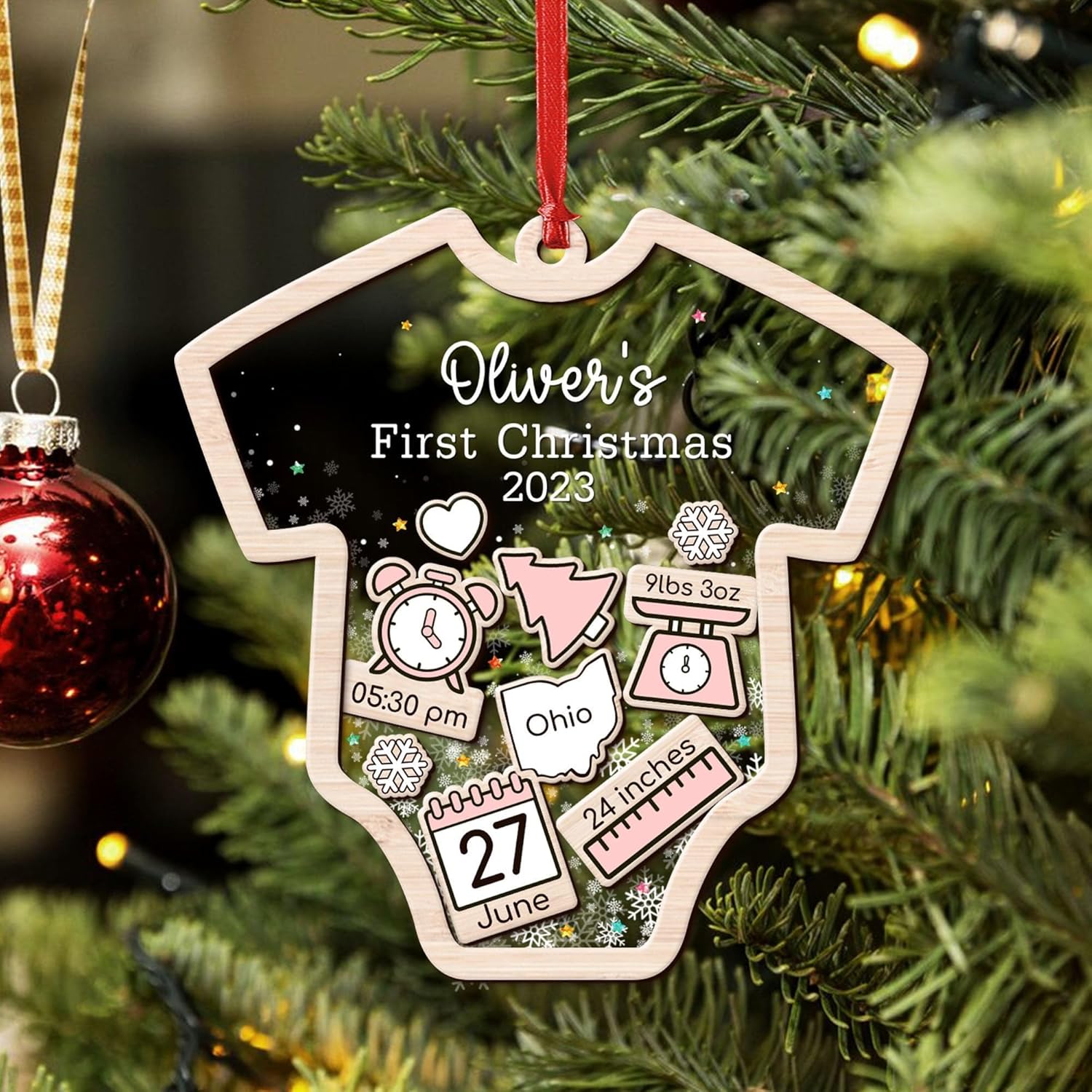 Personalized Baby's First Christmas Ornament 2024, Babie