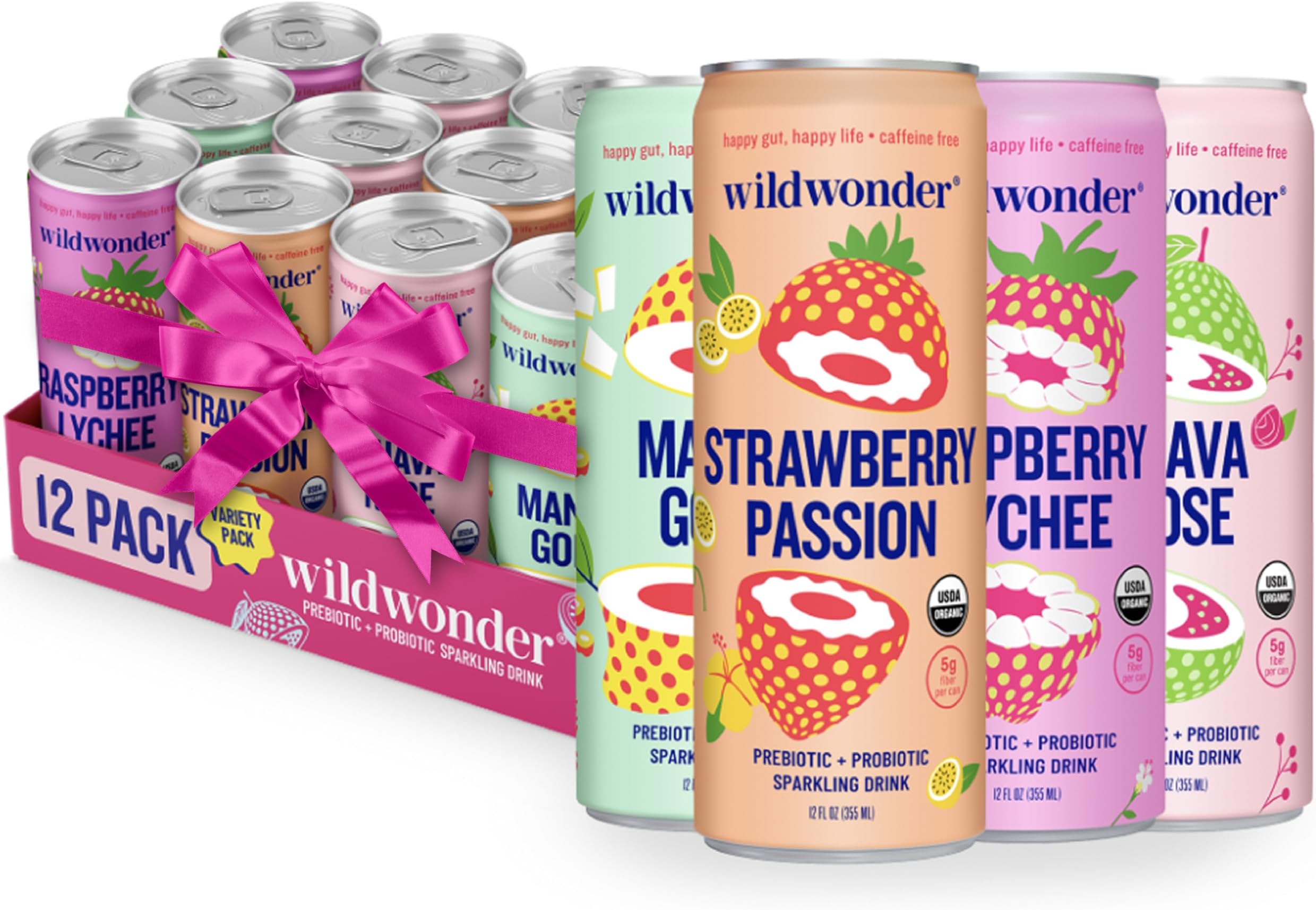 Classic Variety Sparkling Probiotic Drink, 12 Pack