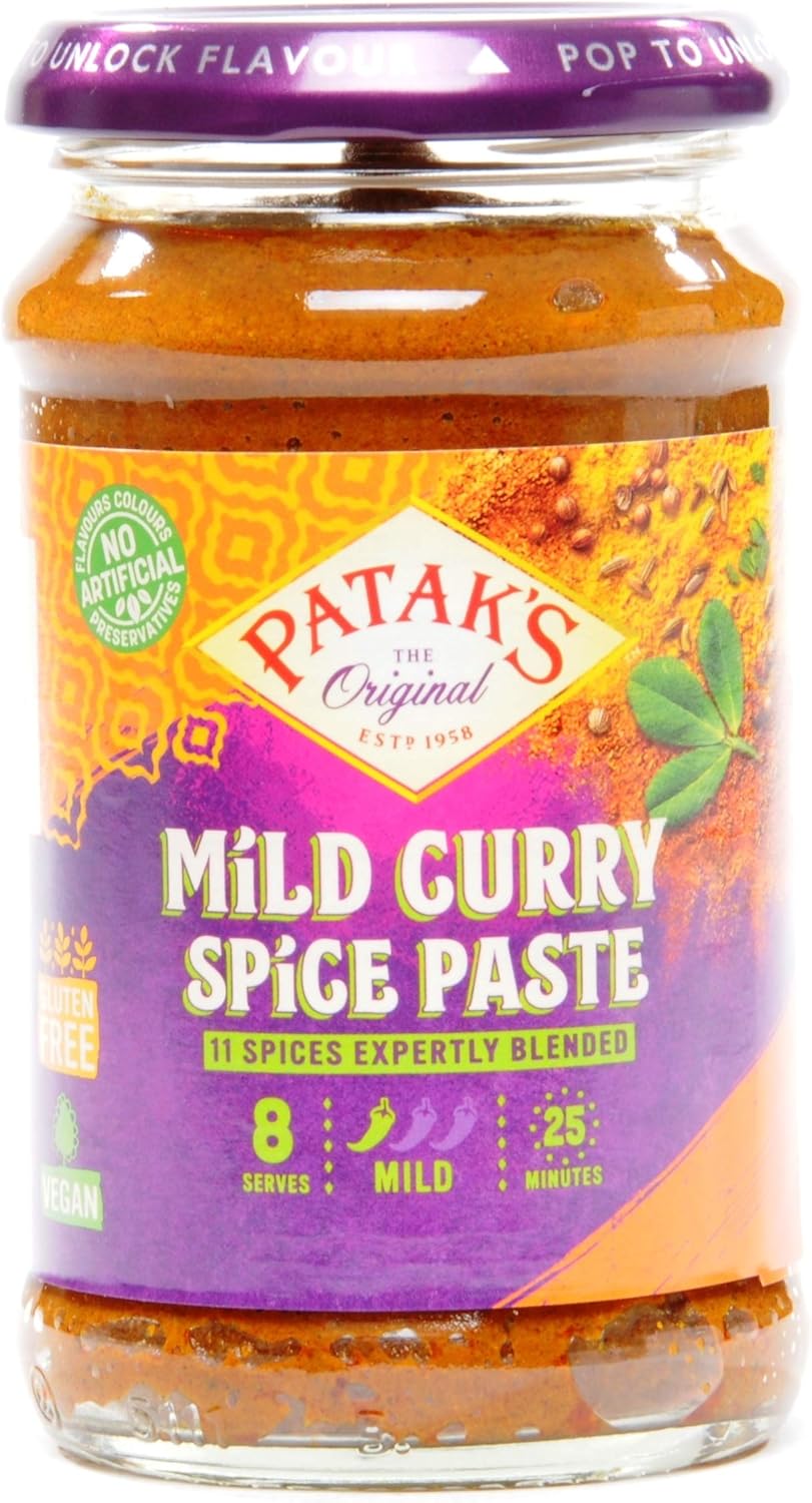 Pataks Indian Sauces and Pastes (Mild Curry Spice Paste Jar 2 x 283g