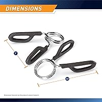 Vista 2 de Marcy Olympic 2-Inch & Standard 1-Inch Barbell Spring Clip Collar Pair – Secure Weight Clamps for Safe Weightlifting, Powerlifting & Strength