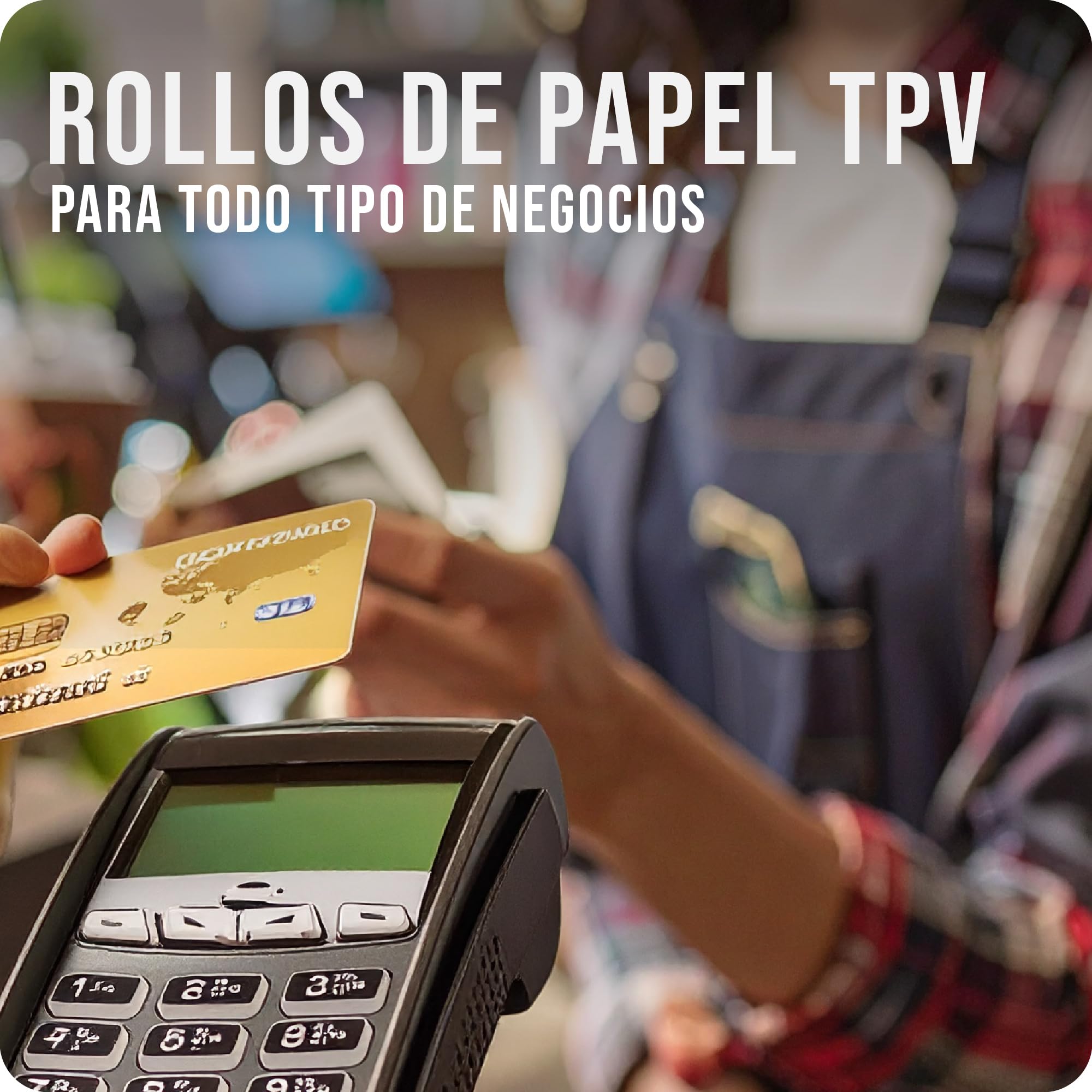 100 Rollos Térmicos TPV 57x36 mm | 20 m | Papel Térmico para TPV, Caja Registradora, Impresoras de Tickets – Compatible con Nexi, SumUp, Ingenico, Verifone, Olivetti, Smart POS