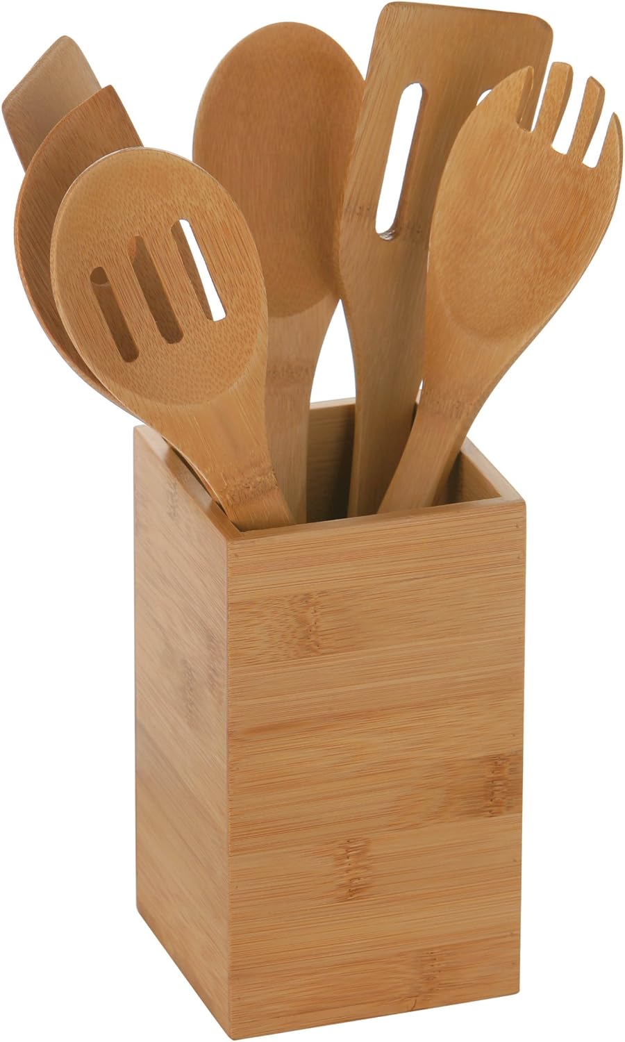 Premier Housewares Bamboo Utensil Holder With Utensils