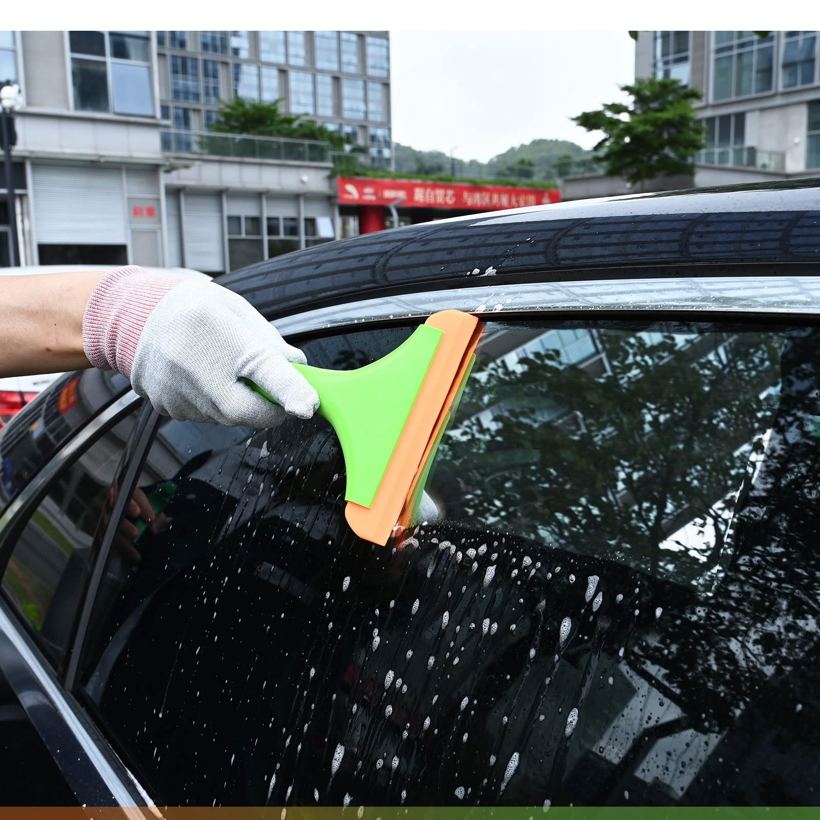 Rasquetas para Ducha, Escobilla de Ducha Goma for Envolver el Coche, teñir Ventanas, Suelo baño, Multicolor, 19x15 cm