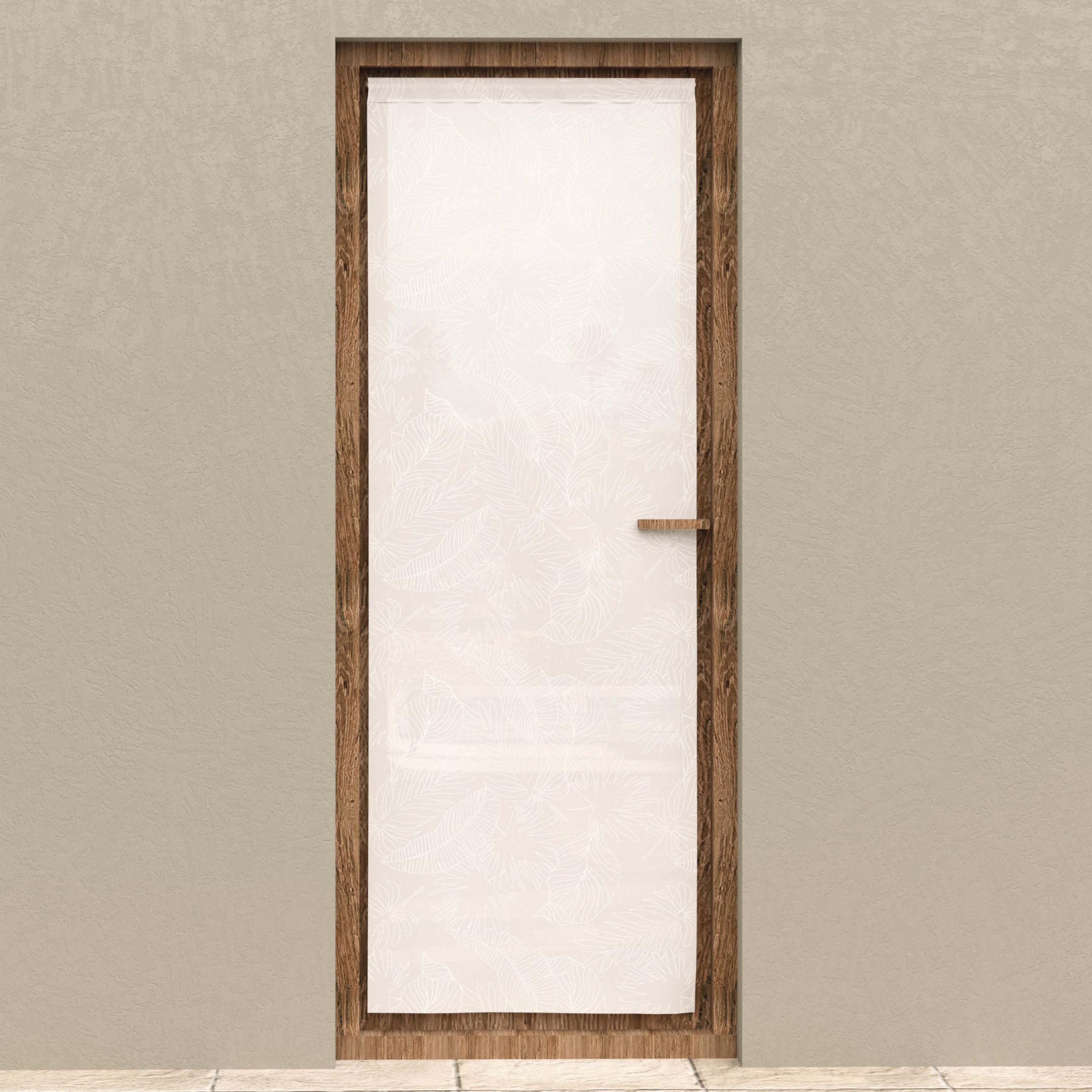 Soleil d'ocre, Celia White Door Window Curtain 70 x 200 cm