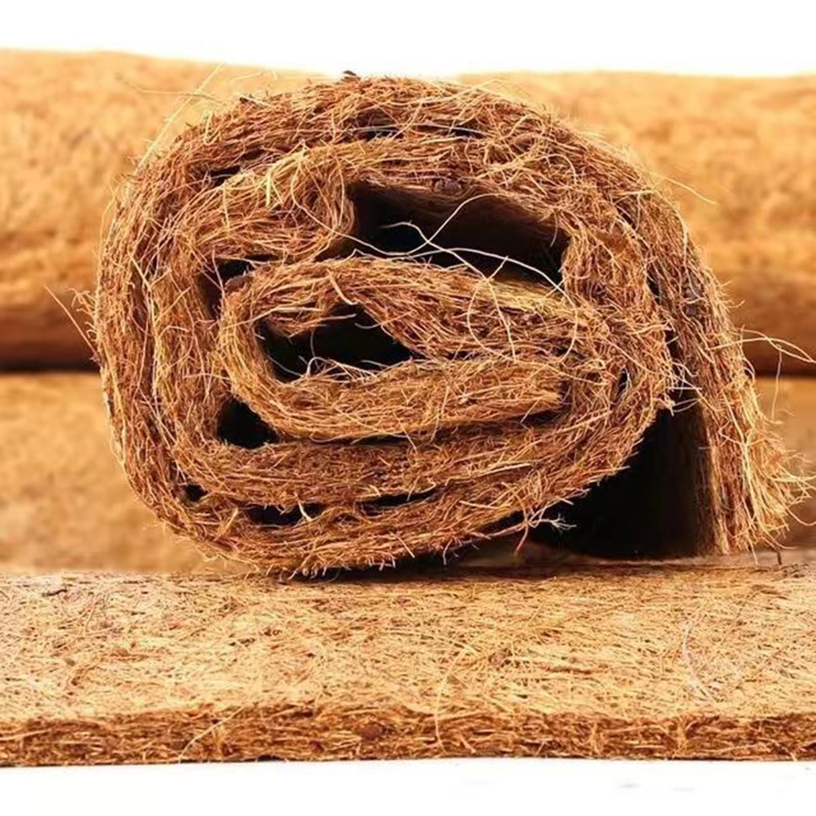 Tappeto per rettili Materasso in fibra di cocco naturale Tortoises Mat Pet Terrarium Liners Pad Biancheria da letto marrone per lucertole, Serpente Carri armati Lungo Marrone Barbuto-drago Fibra di