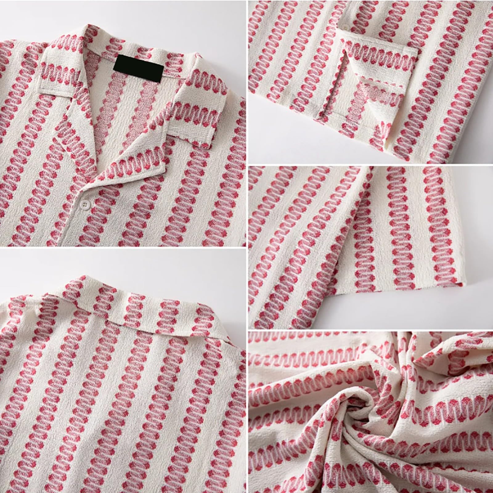 Camisa de Manga Corta para Hombre Casual Verano Playacamisetas Lino hombreCmodo y Transpirable
