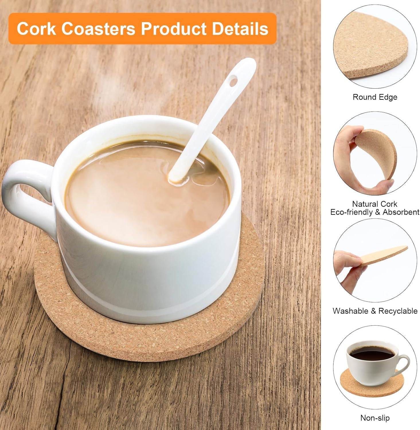 Lifver Dessous De Verre Pour Boissons Absorbants, Lot De 6