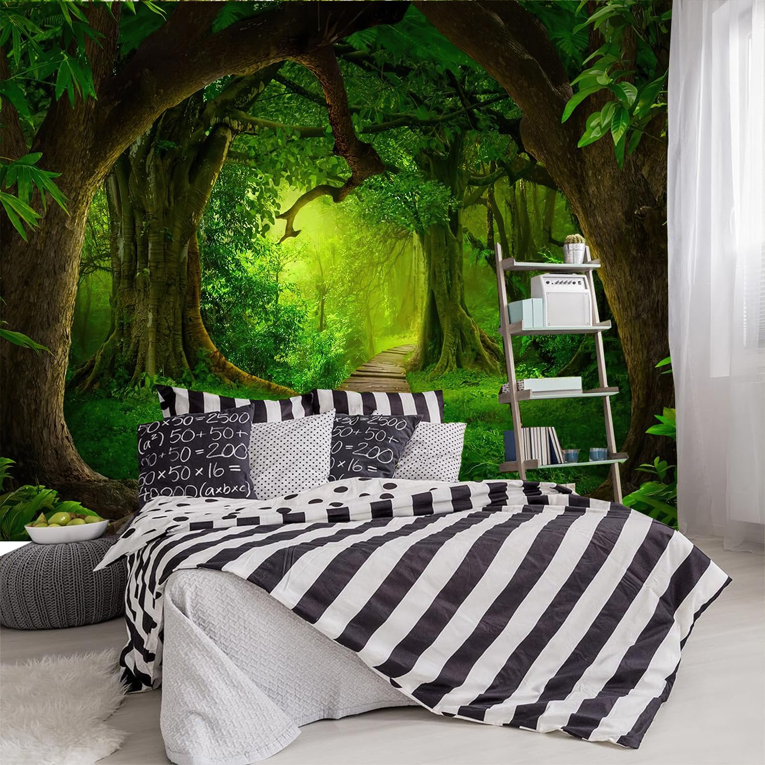 FENDROM Nature Tree Cave Tapestry Rainforest Wall Hanging Landscape Jungle Creek Psychedelic Tapestry for Bedroom Living Room Dorm - Image 4