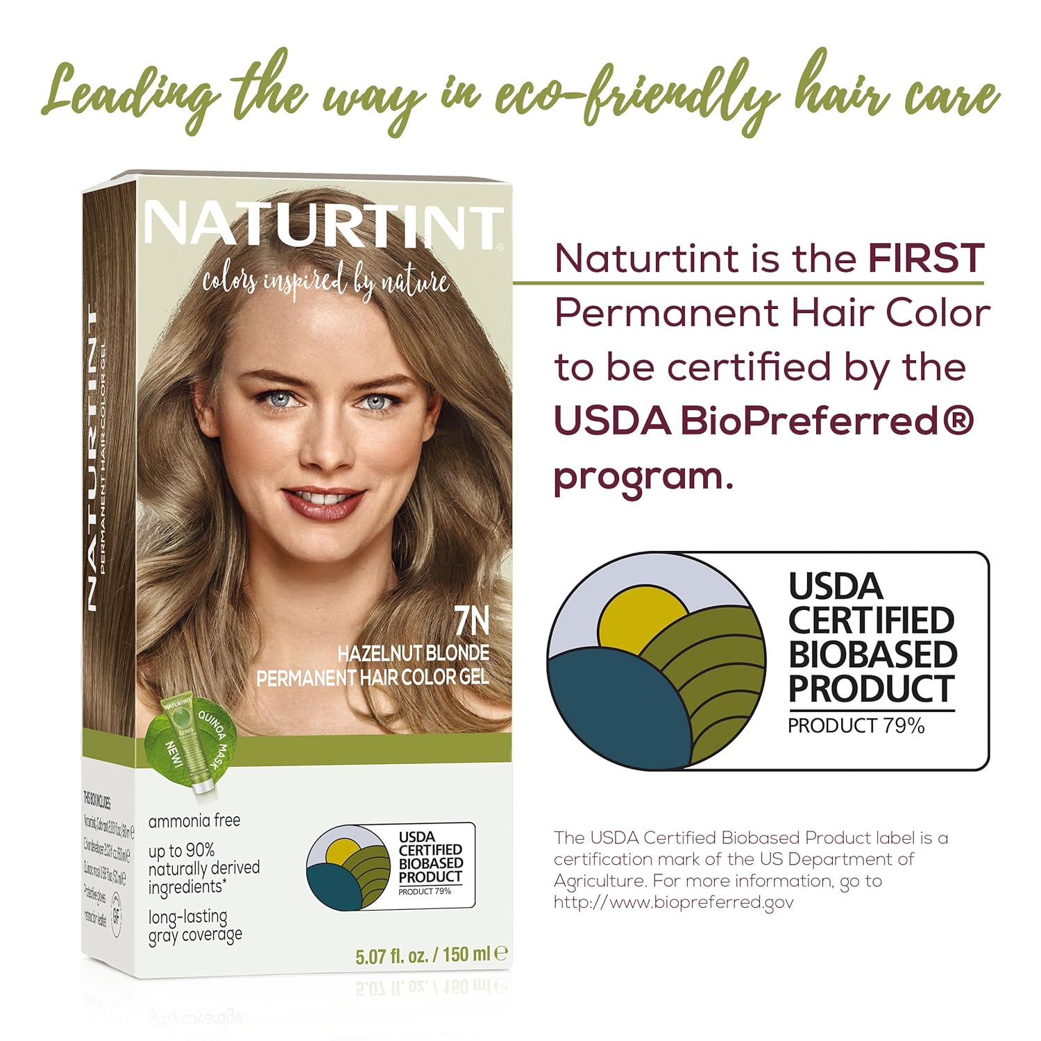Naturtint 7N Hazelnut Blonde Permanent Hair Color (Pack of 6), Ammonia Free, Vegan, Cruelty Free, up to 100% Gray Coverage, Long Lasting Results (Packaging may vary)