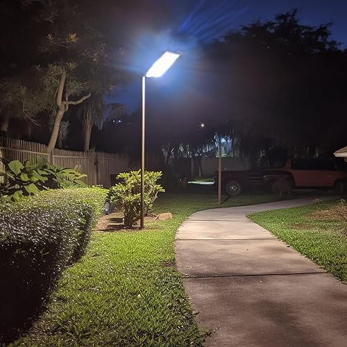 Miniatura 6 de Wattake Farolas solares para exteriores  Luces solares de estacionamiento de 1000 W, luces solares LED de 7000 K, del atardecer al amanecer, sensor