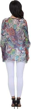 Casual Summer Women Top Batwing Short Sleeve Blouse Loose Round Collar Bat Sleeve T-Shirt Floral Printing Bohemian Blouse Shirt
