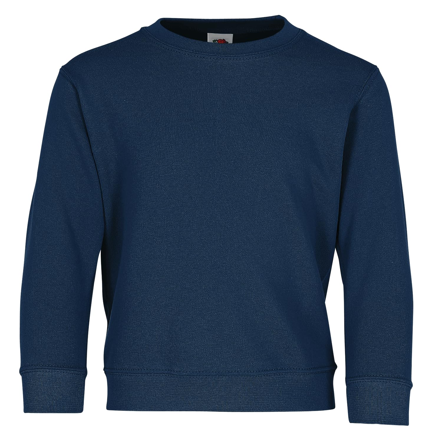 Fruit of the Loom Unisex Kids Set-In Classic Set-In Long Sleeve Sweater, Blue (Marineblau), 12/13 years