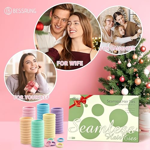 Miniatura 137 de Coleteros para cabello grueso o fino, elásticos, para niña o mujer, sin costuras, suaves, 100 piezas