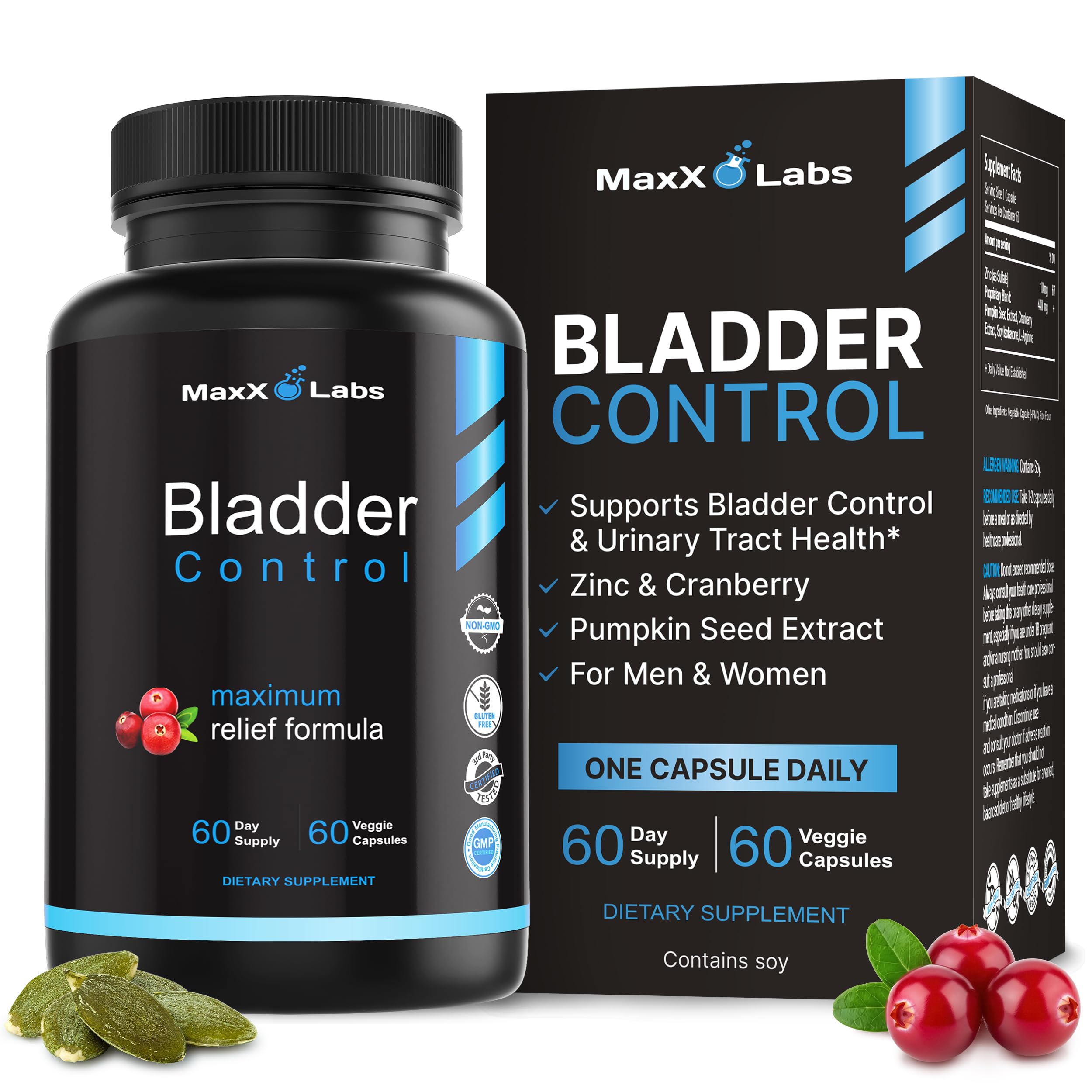 Advanced Bladder Control Supplements for Women & Men with Vitamin D3, 60 Ct — Amazon image 10