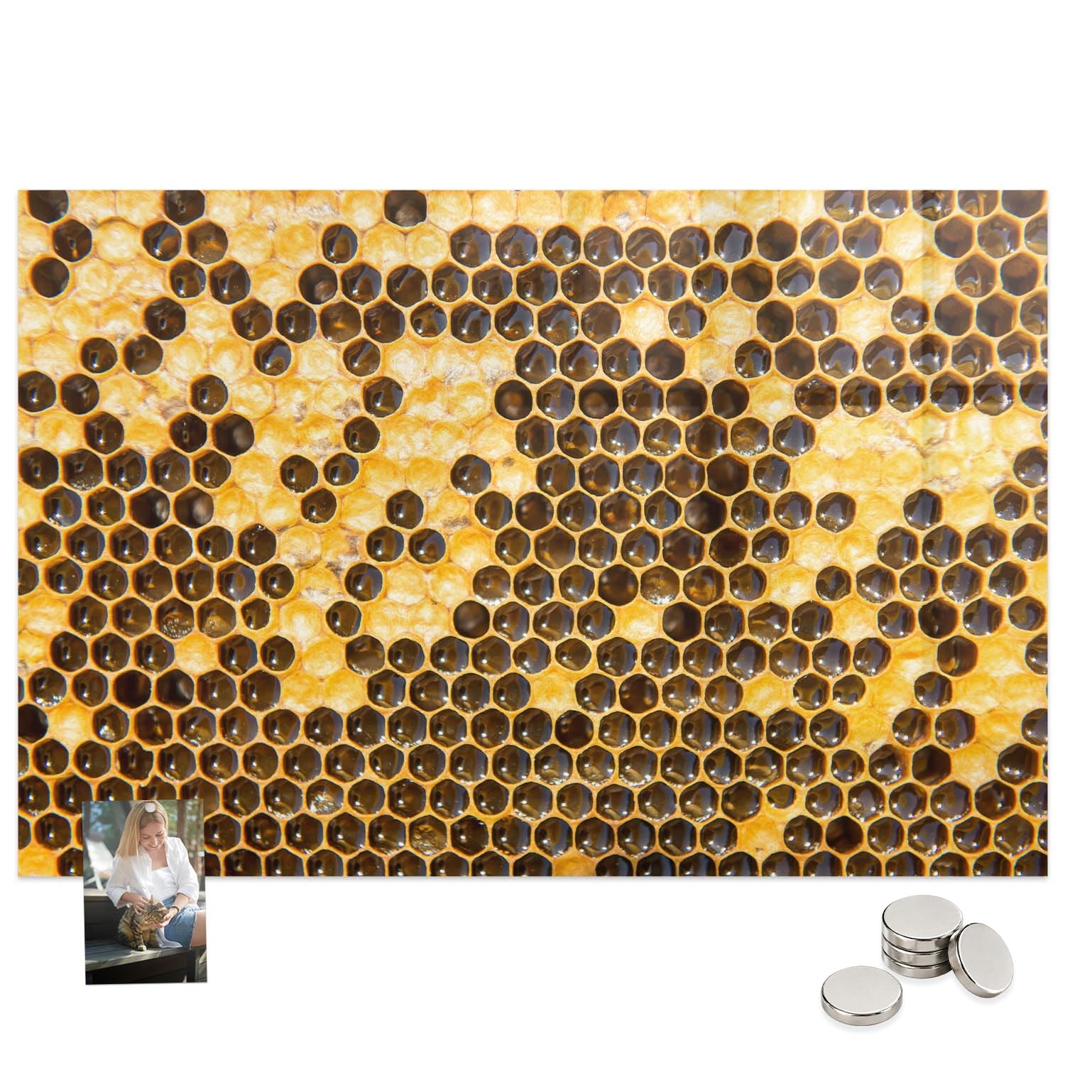 Cristal Templado 120x60 Panal Magnético con Placa de Acero 8