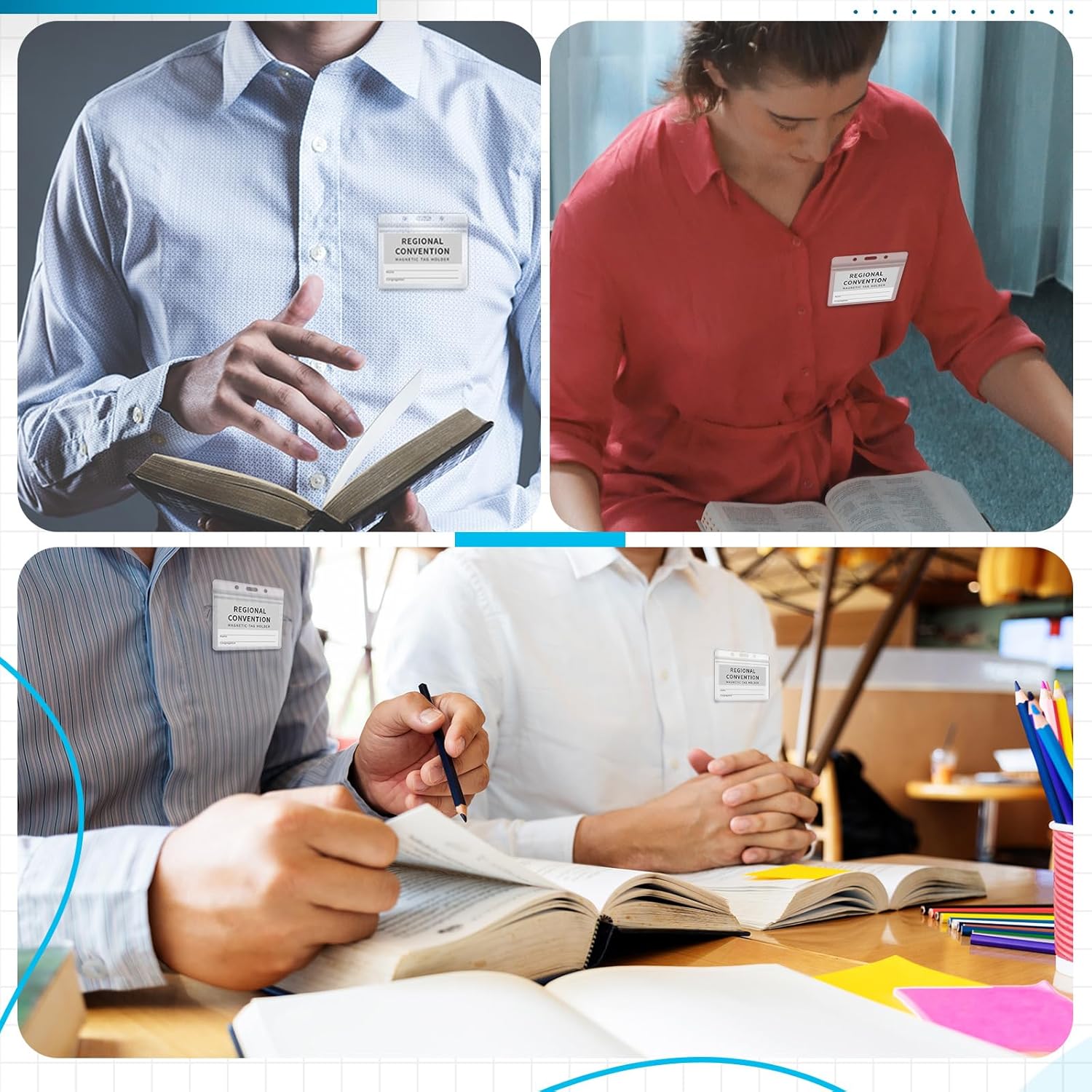 24 Sets The Witnesses Convention Magnetic Badge Holder Regional Magnetic Waterproof ID Card Holder Kit Witnesses Ministry Supplies Jehovah's Followers Gifts - Image 4