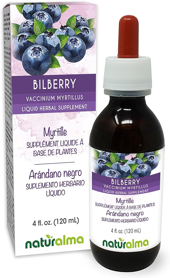 Naturalma Bilberry or European blueberry (Vaccinium myrtillus) fruit Alcoholfree