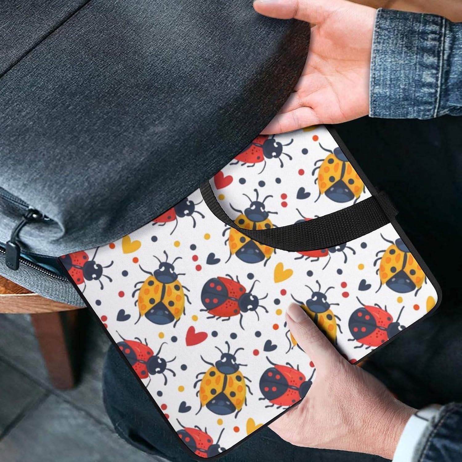 Colorful Ladybug Laptop Bag Print Computer Sleeve Case Protector Briefcase Totes for Women Men