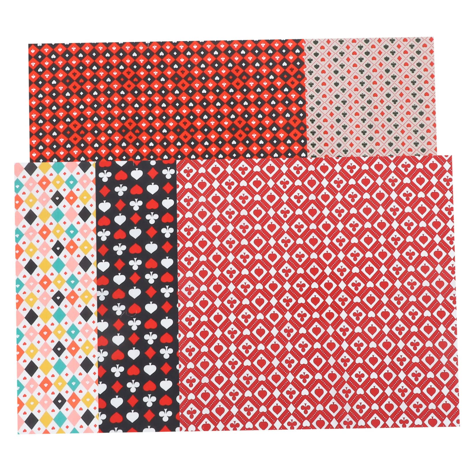NUOBESTY 3 Set Di Fogli Di Tessuto Per Patchwork Quilting Decorazioni A Forma Di Cuore Per Cucito E Festival 5 Fogli * 3