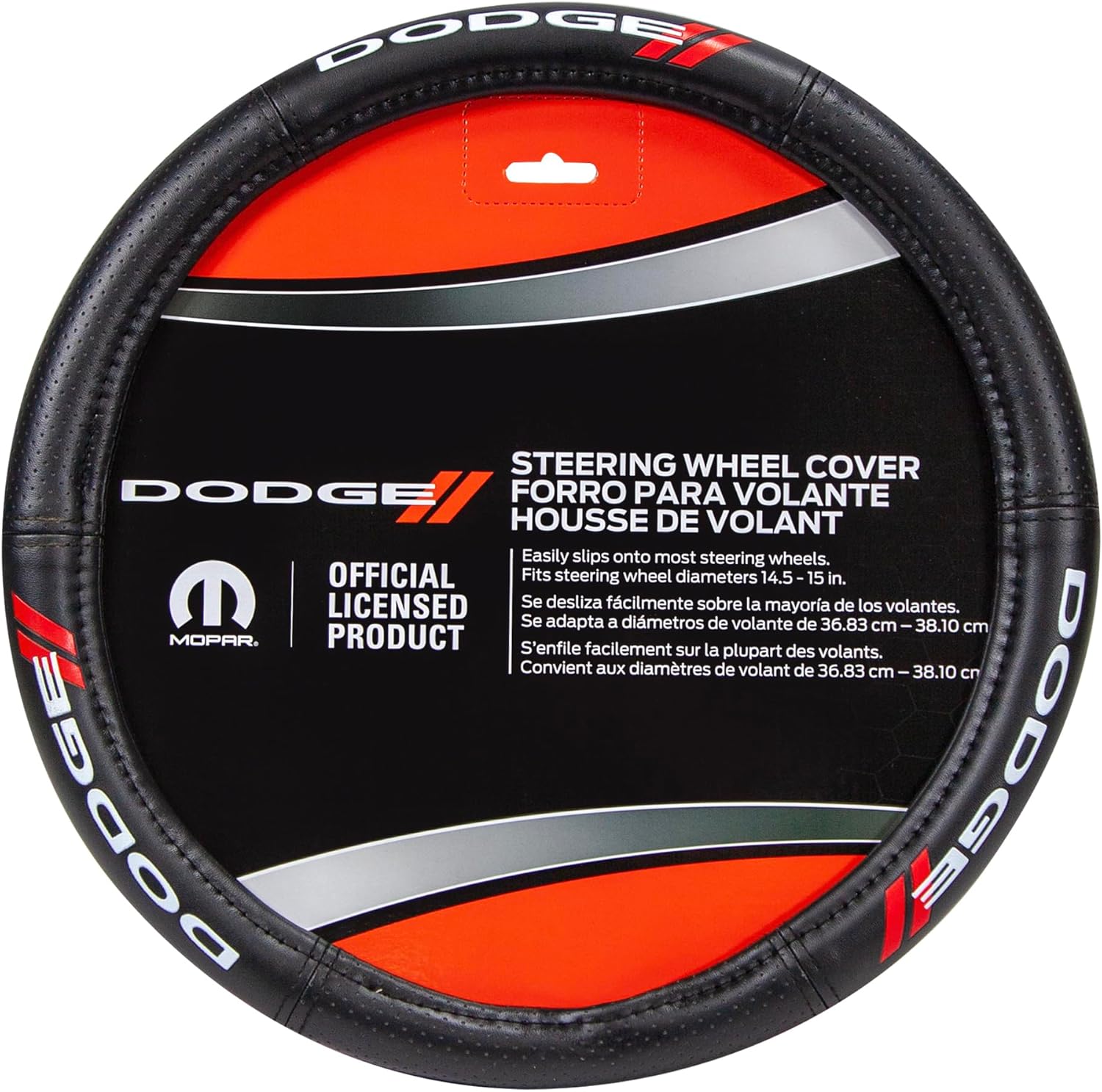 Plasticolor 006726R01 Dodge Elite Series Black Steering Wheel Cover