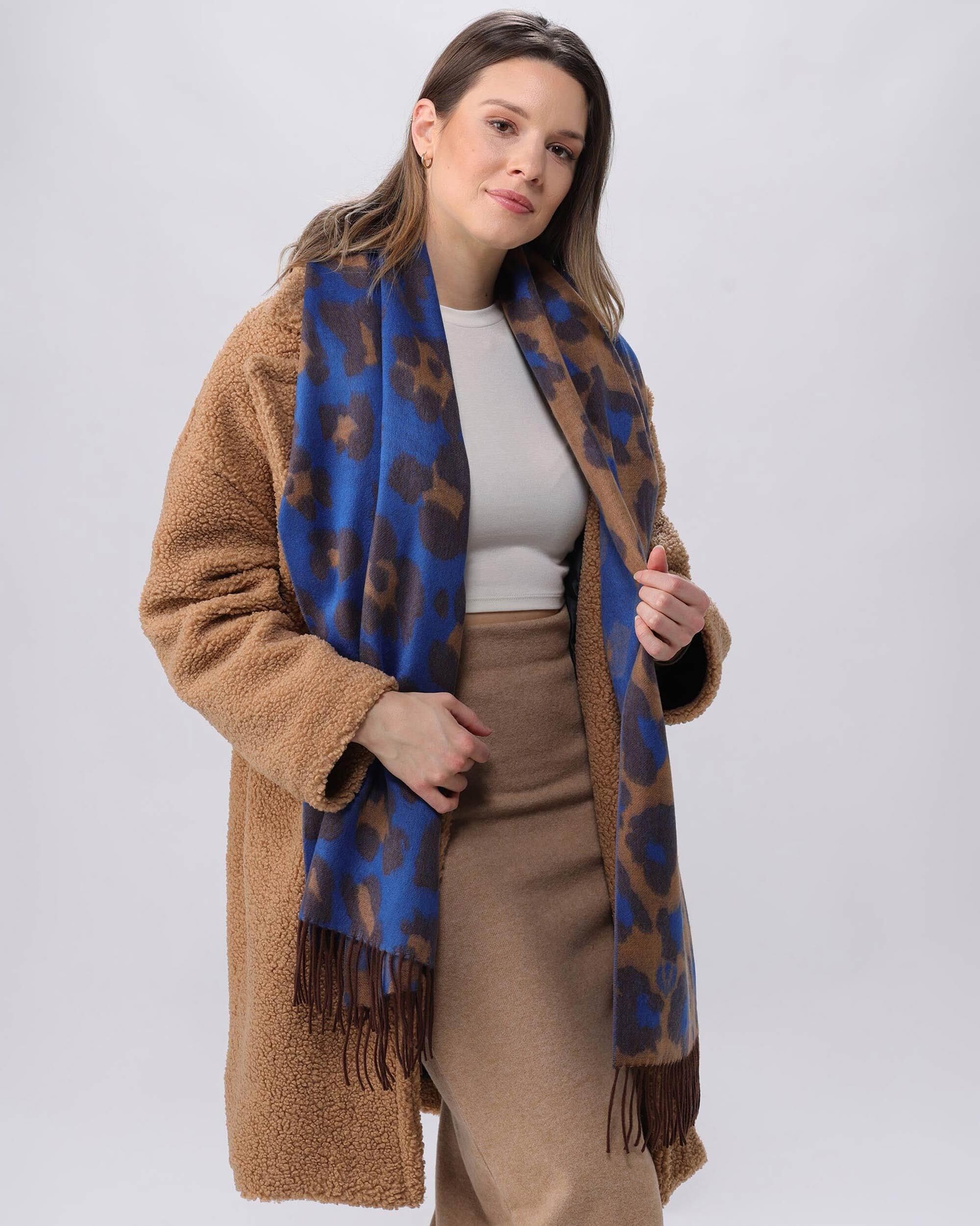 FRAAS Cashmink Bufanda en estilo animal - 56 x 200 cm - Fabricada en Alemania para mujer