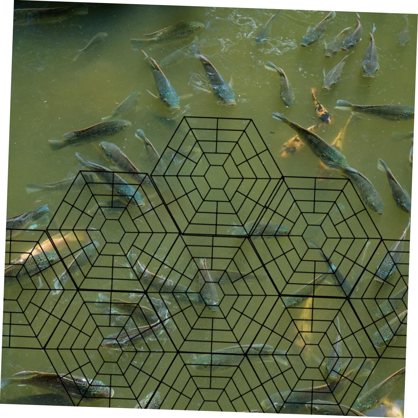 BCOATH Longevity and Sturdiness Plastic Fish Net 15pcs Pond Cover Netting Fish Tank Nets Floating Guard for Outdoor