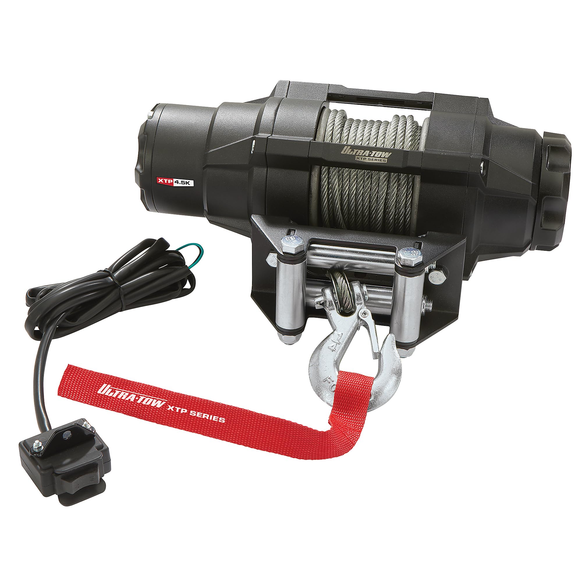 Ultra-Tow XTP 12 Volt DC-Powered Electric ATV/UTV Winch, 4500-Lb. Capacity, Steel Wire Rope, Model# LD2S-4500