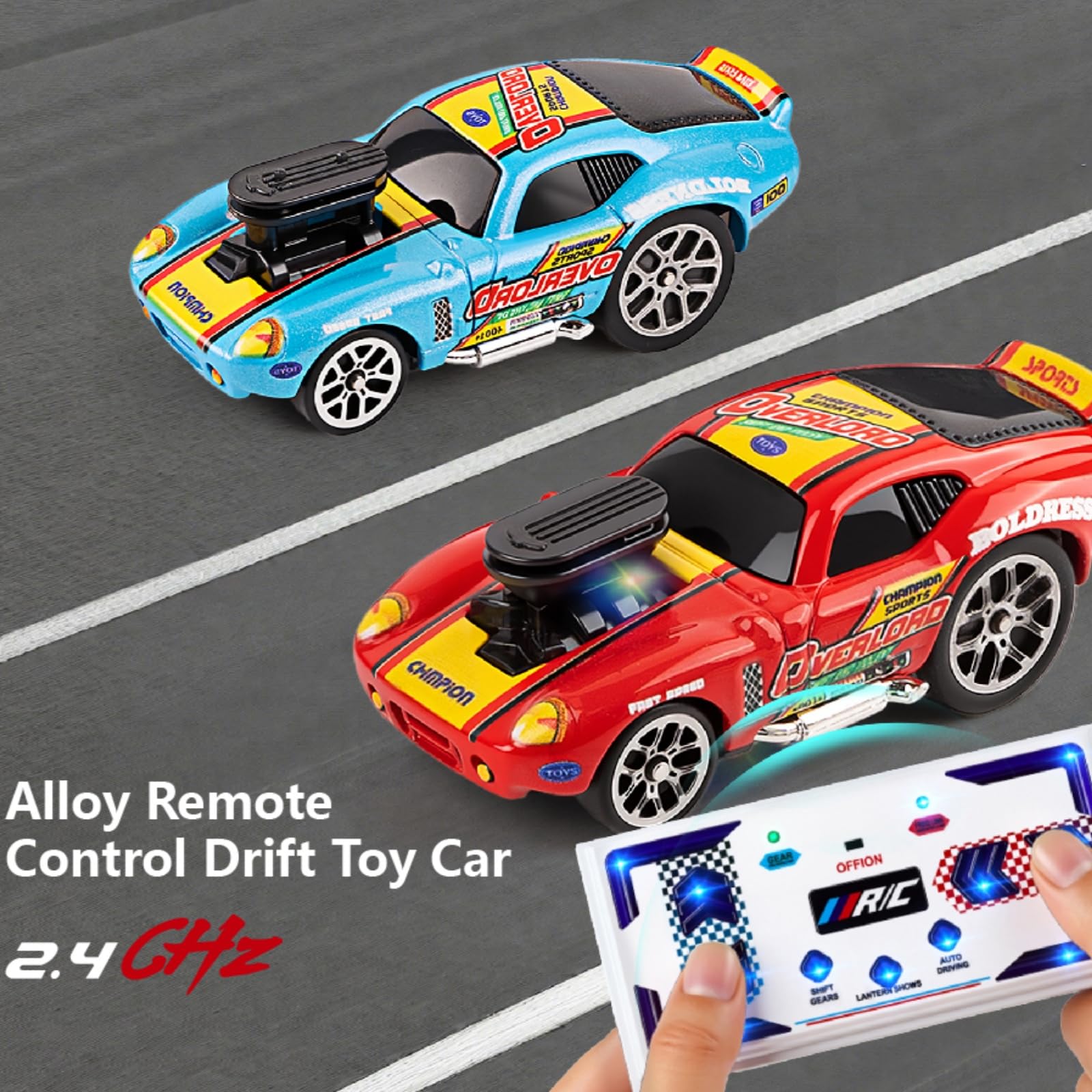 funnykid Mini Drift RC Cars, Remote Control Cars Gift Set Toys for 3 4 5 6 7 8 9 10 Year Old Boys, Alloy Body, 3 Speed - Image 4