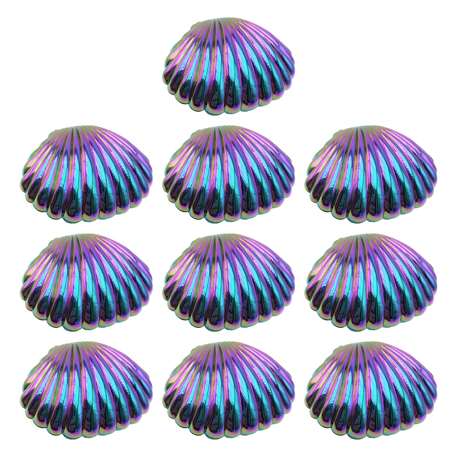 Yhplxyuus Rainbows Vacuum Coated Shell Container for Party Treats Portable Decorative Storage Container for Accessories Colorful Shell Candy Box