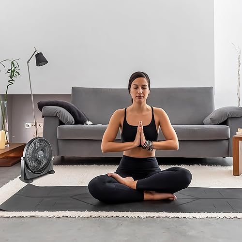 Miniatura 7 de Comfort Zone Ventilador de piso de alta velocidad de 20 pulgadas con 3 velocidades, inclinación ajustable de 180, potente ventilador de dormitorio