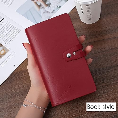 Miniatura 6 de Soporte para tarjetas de crédito RFID, organizador de tarjetas de visita de cuero con 96 ranuras para tarjetas, protector de tarjetas de crédito